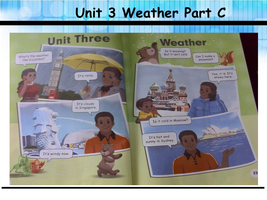 四年级下册英语课件-Unit 3 Weather C_人教（PEP）（2014秋） (共24张PPT).ppt_第1页