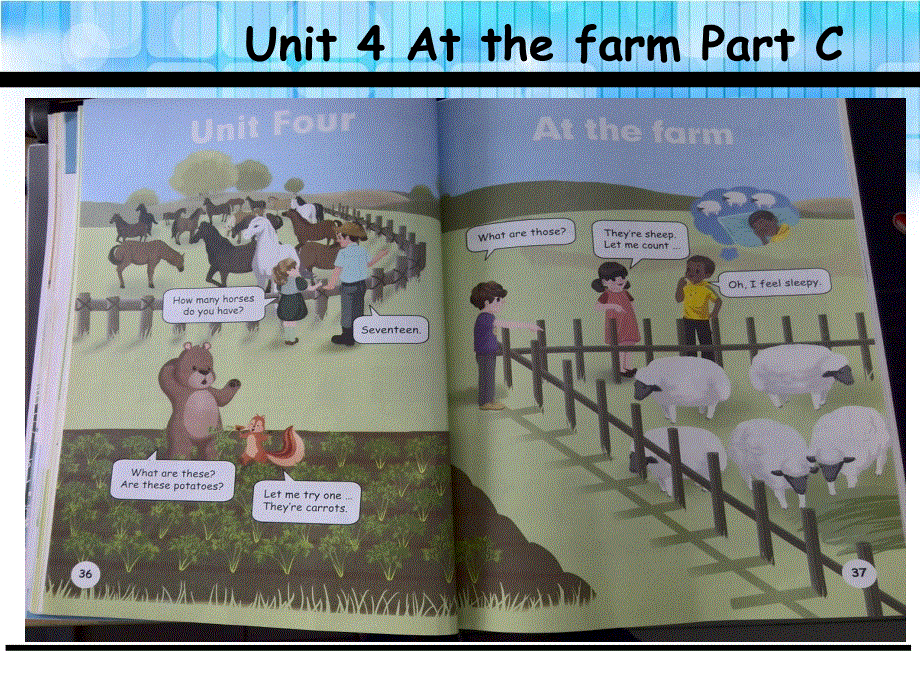 四年级下册英语课件-Unit 4 At the farm C_人教（PEP）（2014秋） (共27张PPT).ppt_第1页