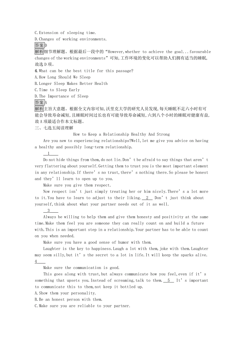 2020-2021学年高中英语 Unit 3 A healthy life Section Ⅱ— Learning about Language Using Language Summing Up & Learning Tip课后习题（含解析）新人教版选修6.docx_第3页