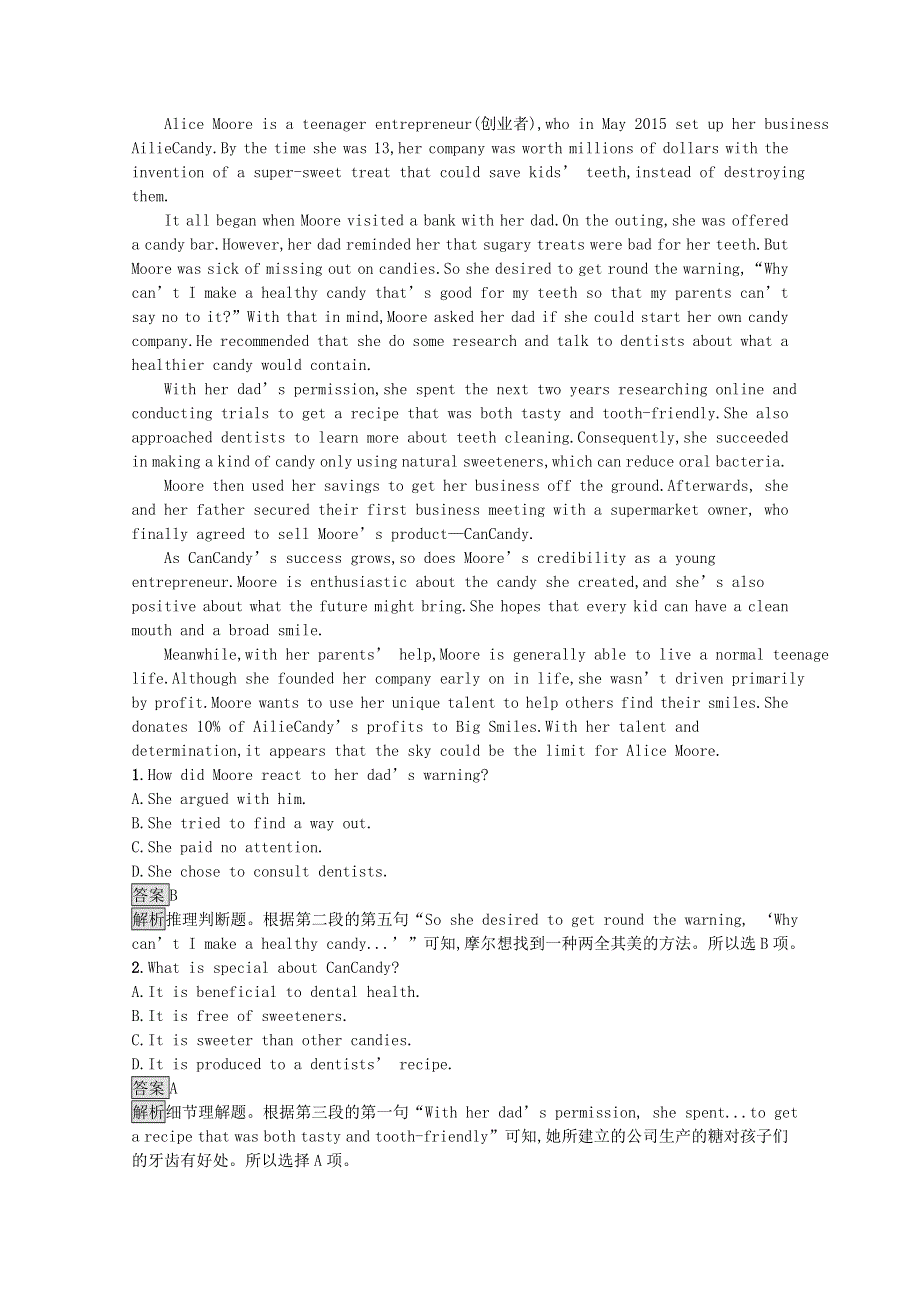 2020-2021学年高中英语 Unit 4 Sharing Section Ⅰ— Warming UpPre-reading Reading & Comprehending习题（含解析）新人教版选修7.docx_第3页