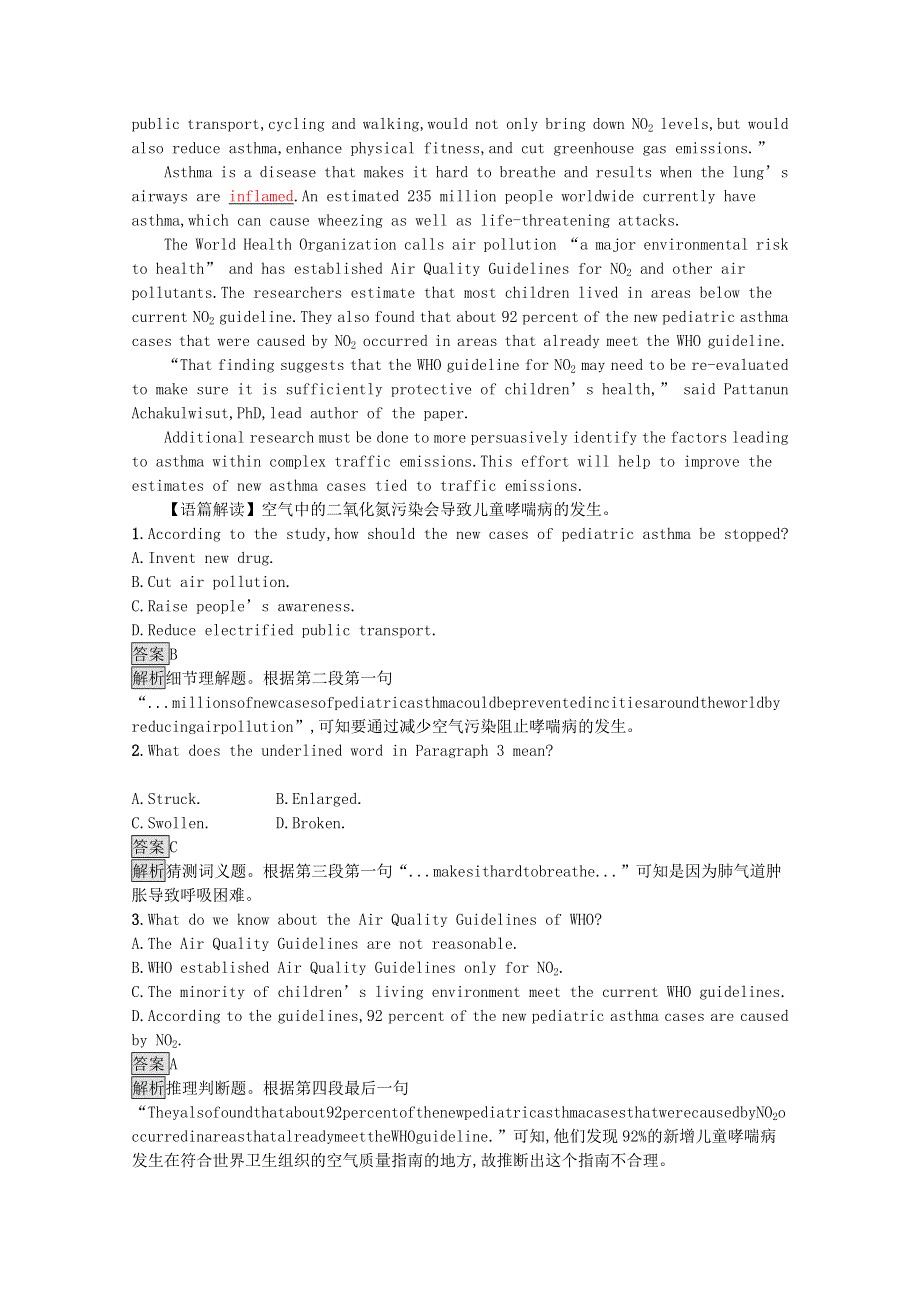 2020-2021学年高中英语 Unit 6 Disaster and hope Section C Developing ideas & Presenting ideas & Reflection课后习题（含解析）外研版必修第三册.docx_第3页