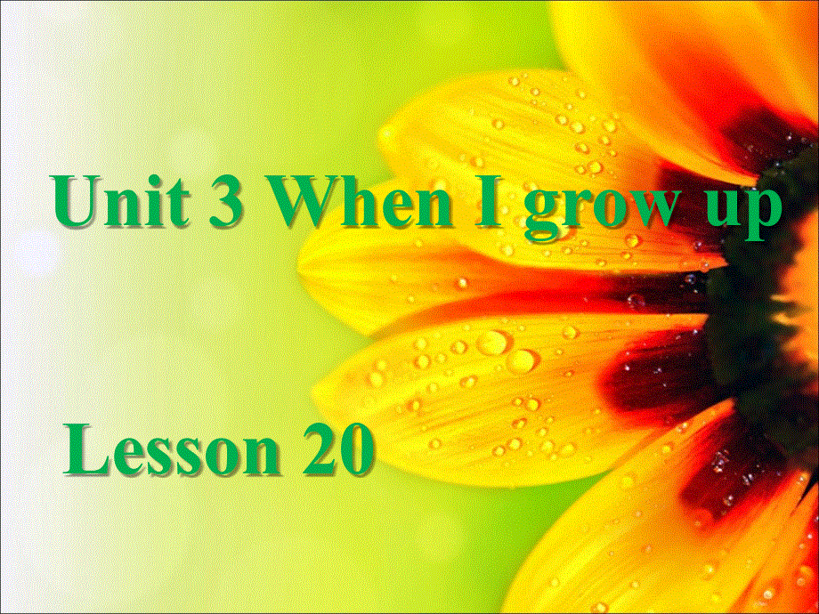 四年级下册英语课件-《Unit 3 When I grow up Lesson 20》课件1｜清华版（一起） (共19张PPT).ppt_第1页