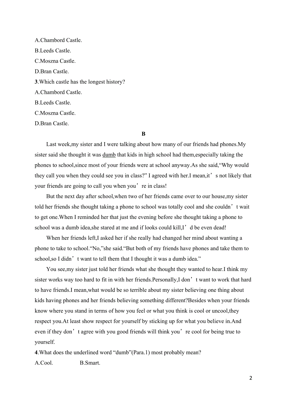 2023届高考外研版英语一轮复习试题（适用于老高考新教材）必修第一册　UNIT 5　阅读理解题组——练速度 WORD版含解析.docx_第2页