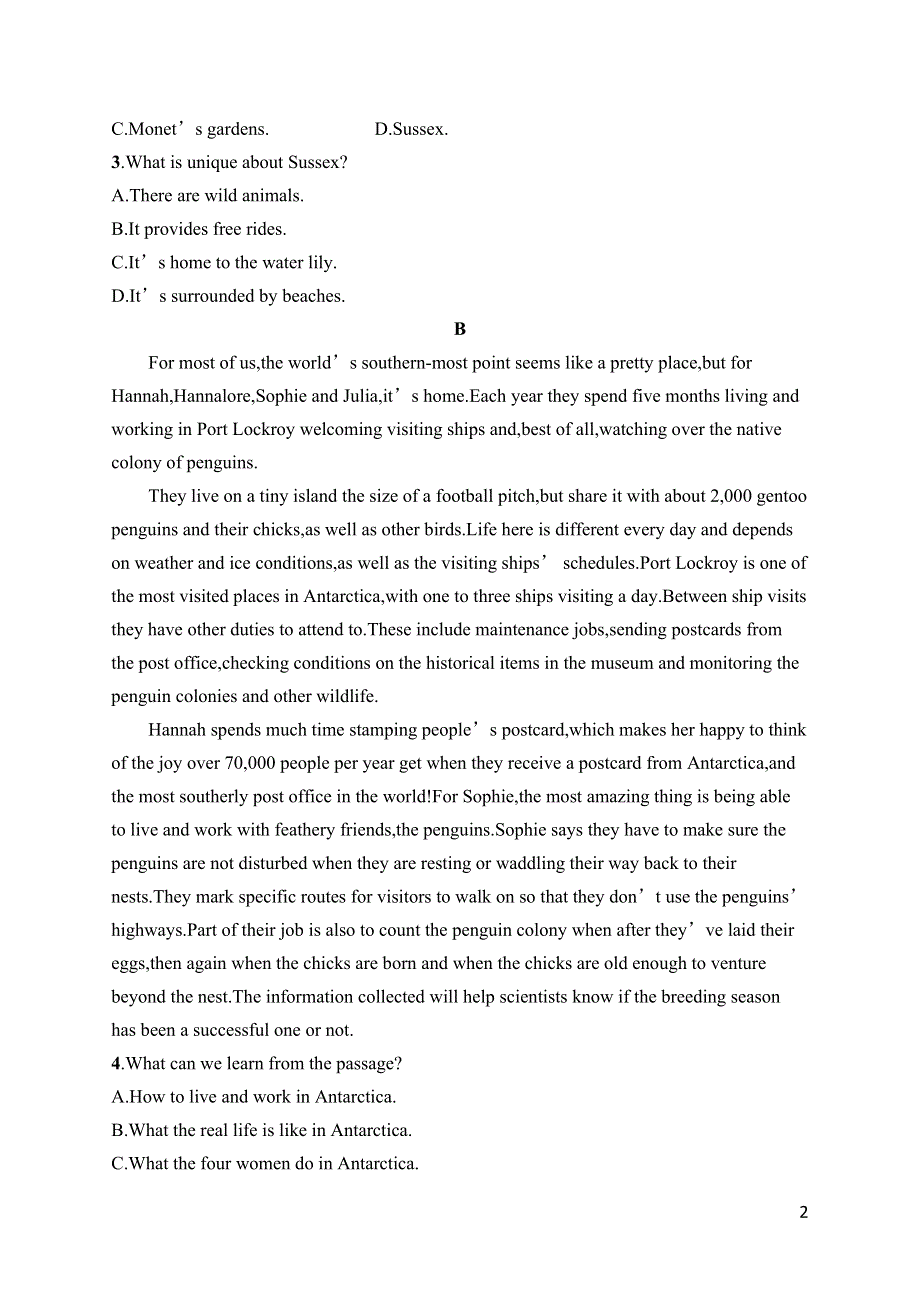 2023届高考外研版英语一轮复习试题（适用于老高考新教材）必修第三册　UNIT 1　阅读理解题组——练速度 WORD版含解析.docx_第2页