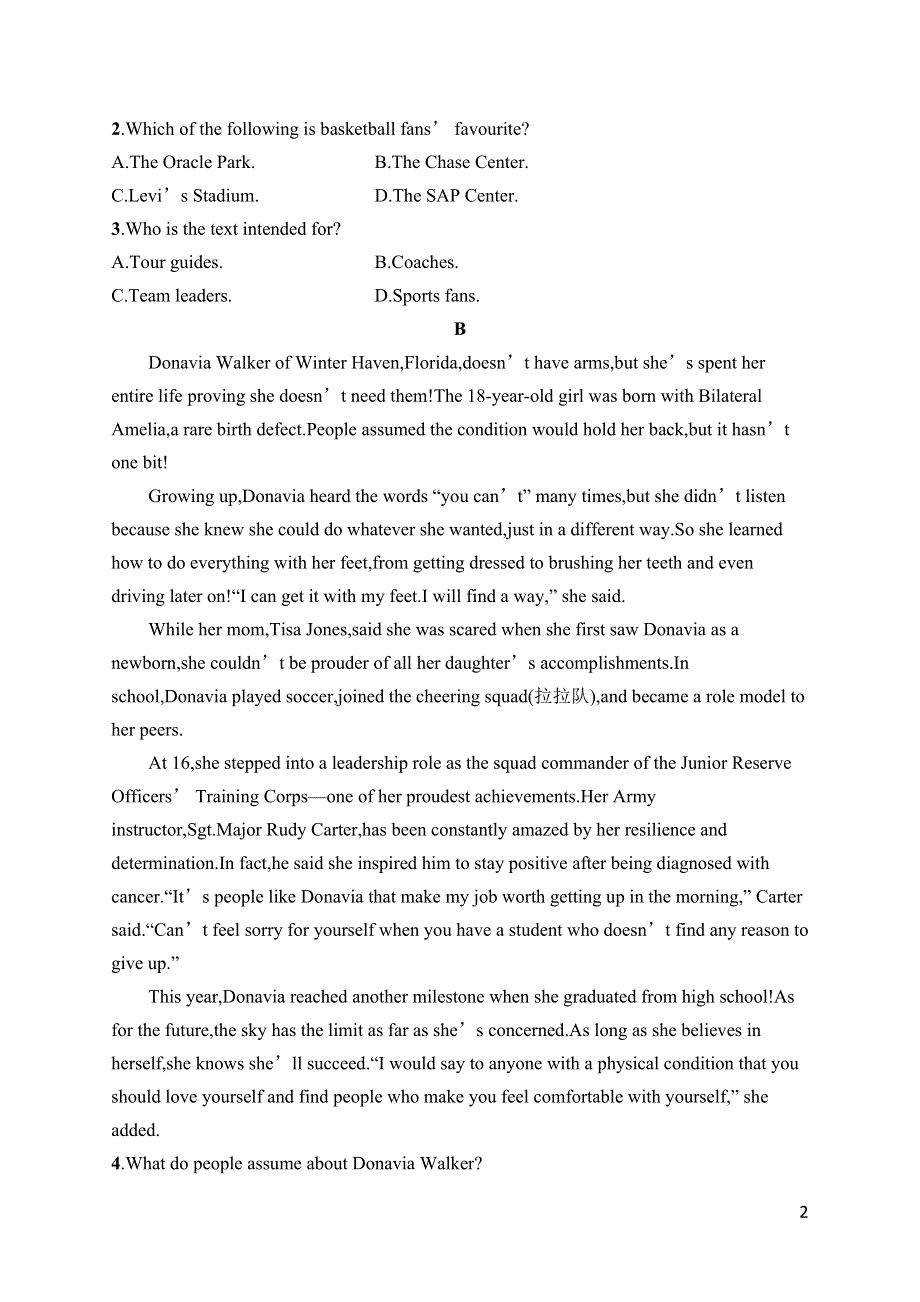 2023届高考外研版英语一轮复习试题（适用于老高考新教材）必修第二册　UNIT 1　阅读理解题组——练速度 WORD版含解析.docx_第2页