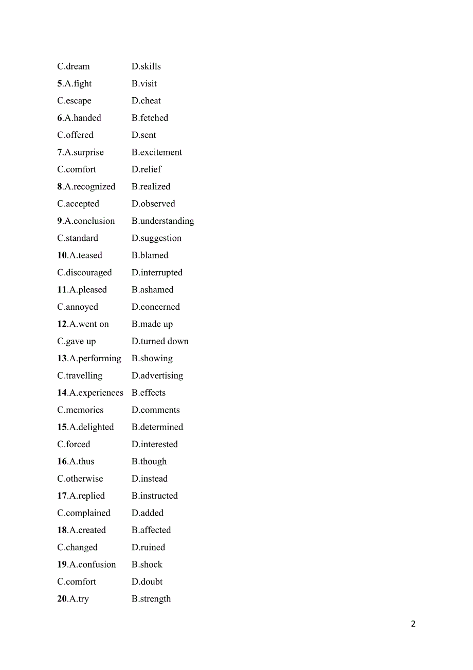 2023届高考外研版英语一轮复习试题（适用于老高考新教材）选择性必修第二册　UNIT 5　语言运用题组——求精准 WORD版含解析.docx_第2页