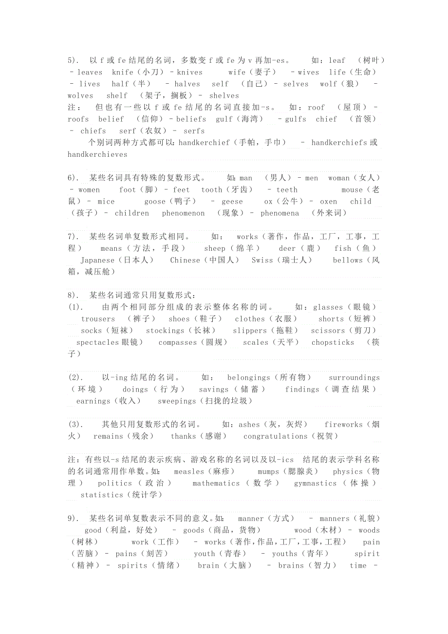 2020-2021学年高考英语语法核心考点复习 名词知识点.docx_第3页