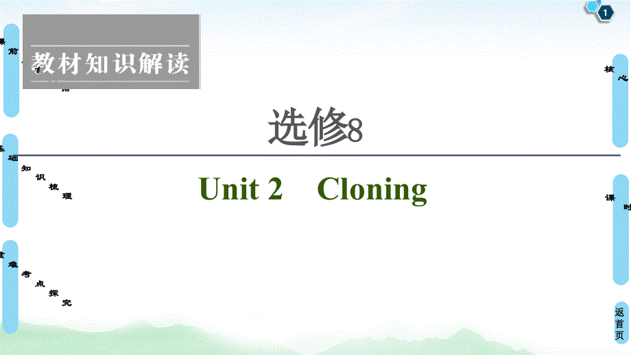 2020人教版高中英语课堂同步选修8课件 UNIT 2　CLONING .ppt_第1页
