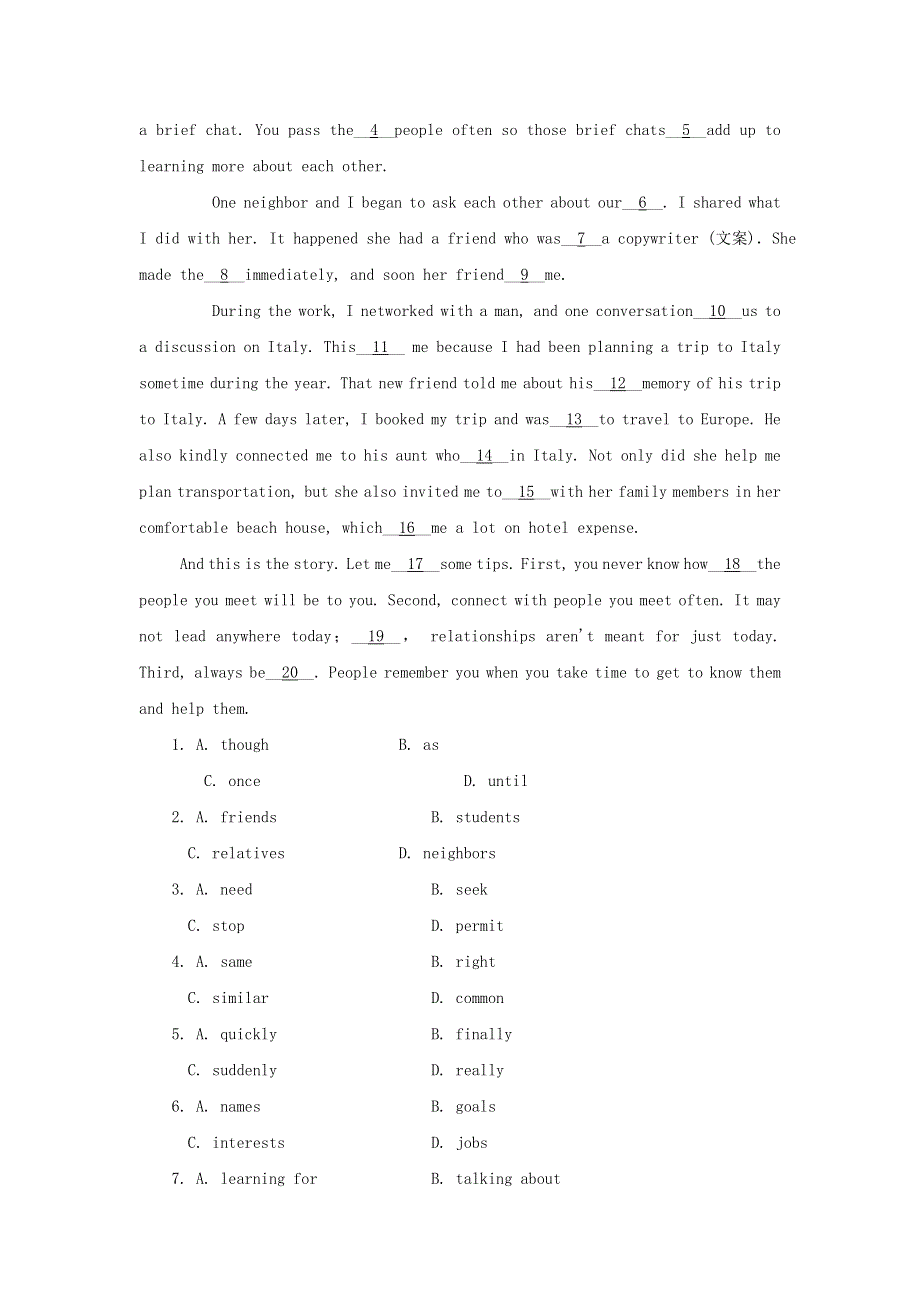 2019_2020学年高中英语Unit7TheSea课时作业1北师大版必修3.doc_第3页