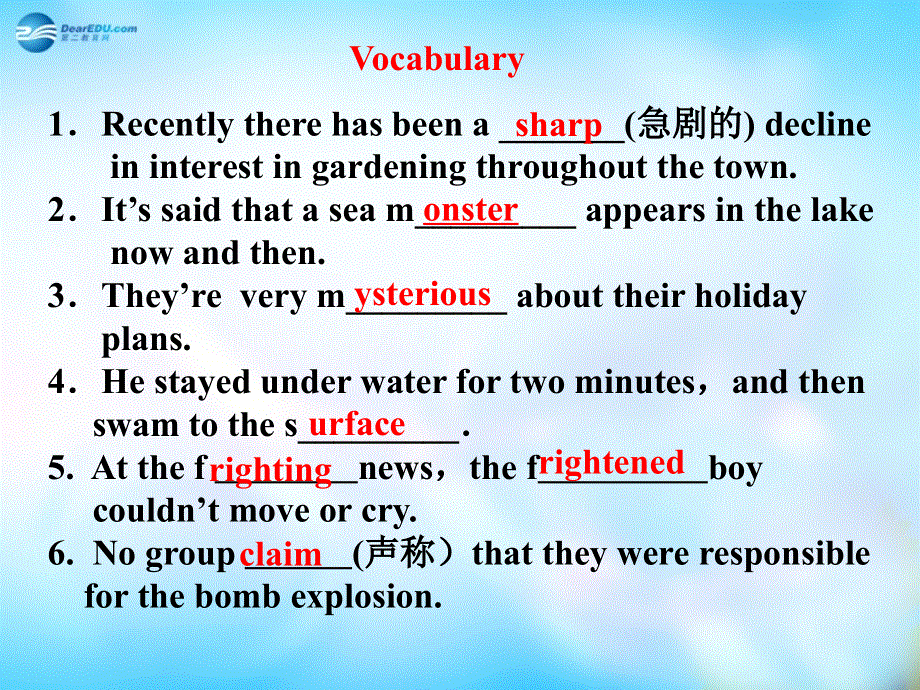 四川省凉山彝族自治州昭觉中学高中英语 Reading复习课件 外研版必修5.ppt_第2页