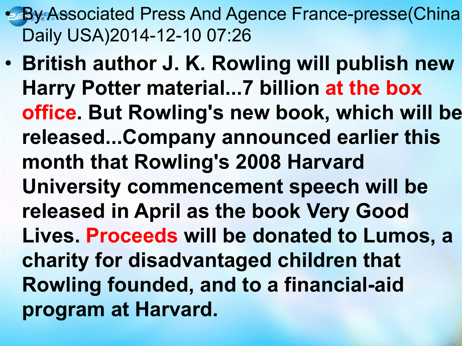 四川省凉山彝族自治州昭觉中学高中英语 The Story of J.K.Rowling复习课件 外研版必修5.ppt_第3页