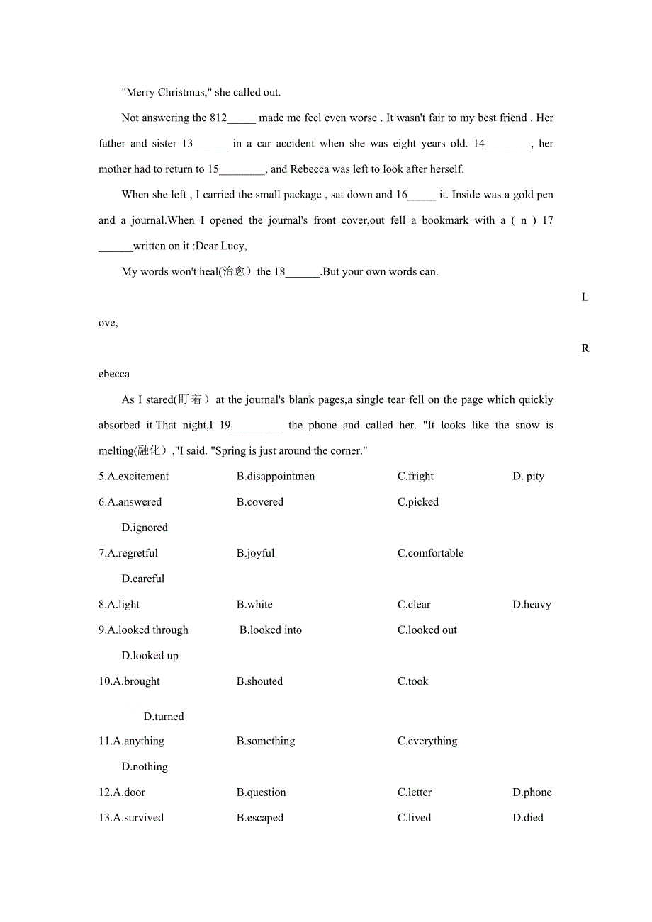2020-2021学年高中英语 Unit 1 Cultural heritage Reading for Writing（重点练）同步作业 新人教版必修2.doc_第3页