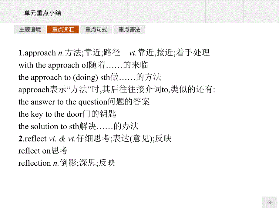 2020-2021学年高中英语北师大版（2019）必修第三册课件：UNIT 9　单元重点小结 WORD版含解析.pptx_第3页