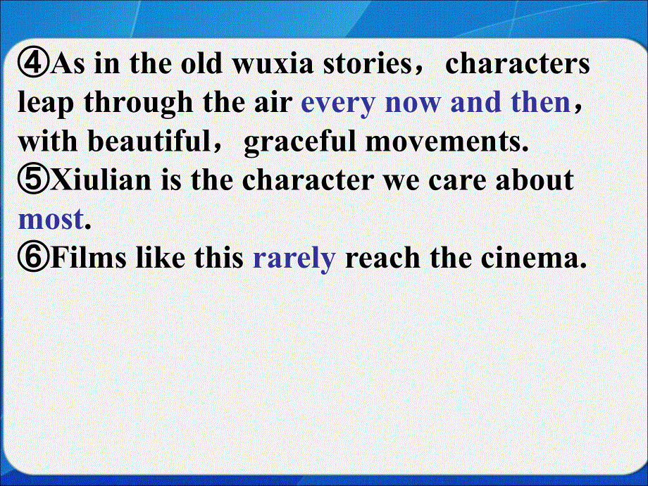 四川省岳池县第一中学外研版高中英语必修二：MODULE 6 FILMS AND TV PROGRAMMES 模块语法 课件 .ppt_第3页