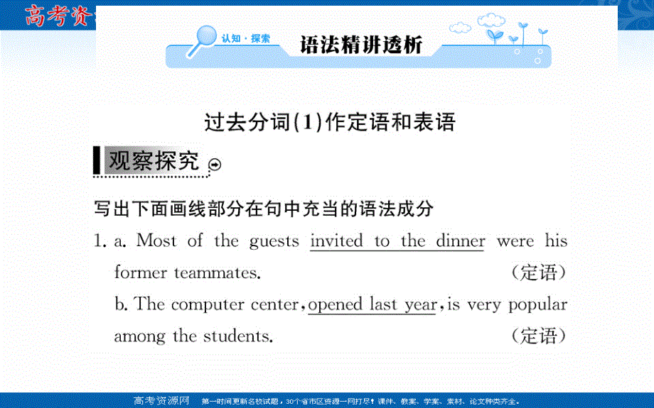 2020-2021学年高二英语人教版必修5课件：UNIT 1 LEARNING ABOUT LANGUAGE .ppt_第2页