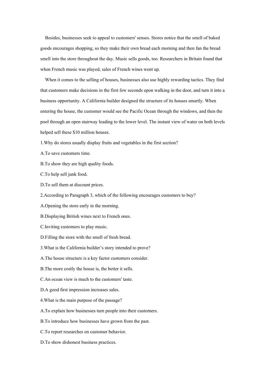 2019届全国高考英语模拟决胜密卷（三）WORD版含解析.doc_第3页