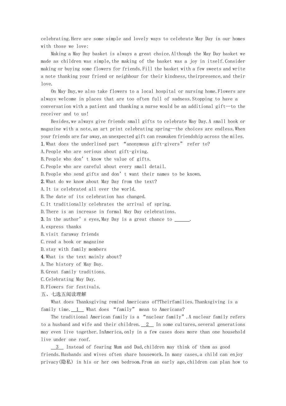 2020-2021学年新教材高中英语 Unit 1 Festivals and Celebrations Section Ⅱ Discovering Useful Structures练习（含解析）新人教版必修第三册.docx_第2页