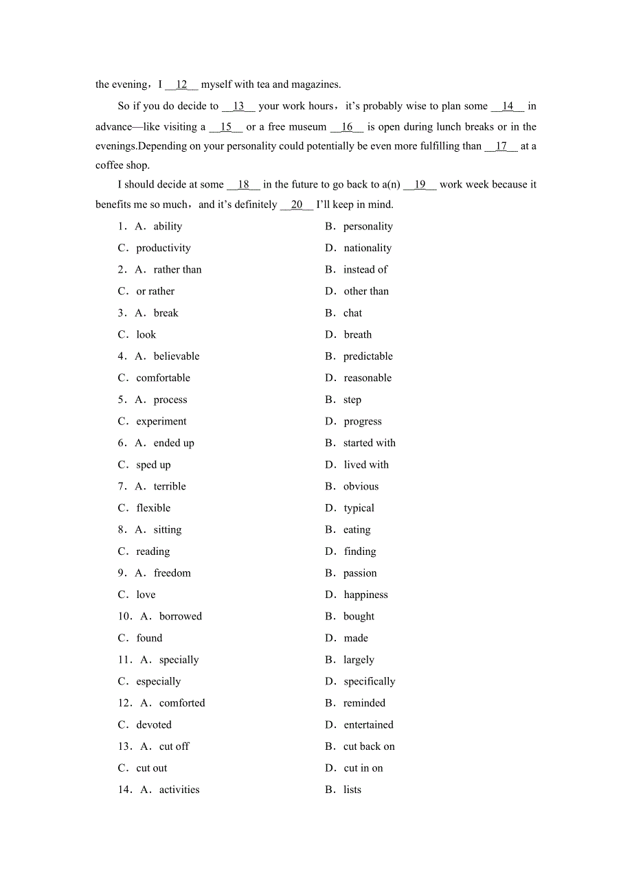 2019大一轮高考总复习英语（人教版）课时作业30 WORD版含解析.doc_第3页
