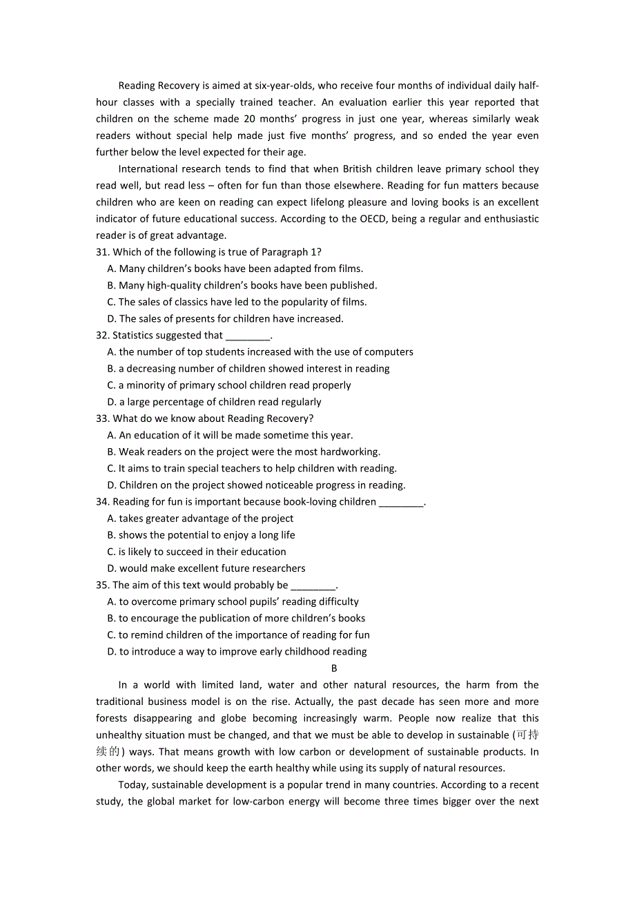 2019届高三人教版英语一轮复习单元测试：BOOK 1 UNIT 1 WORD版含答案.doc_第3页