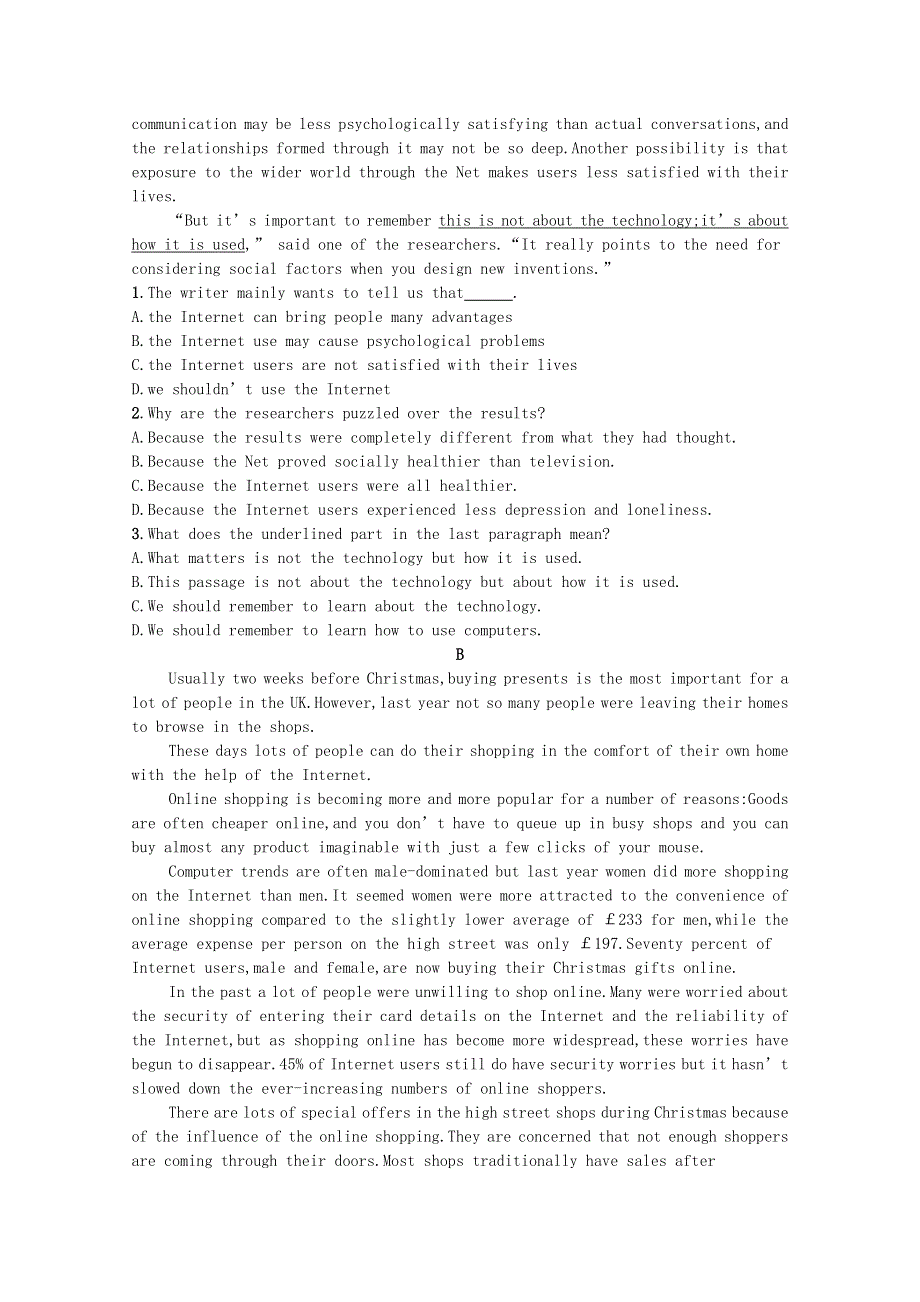 2020-2021学年新教材高中英语 Unit 3 The Internet Section Ⅱ Discovering Useful Structures习题（含解析）新人教版必修第二册.docx_第2页