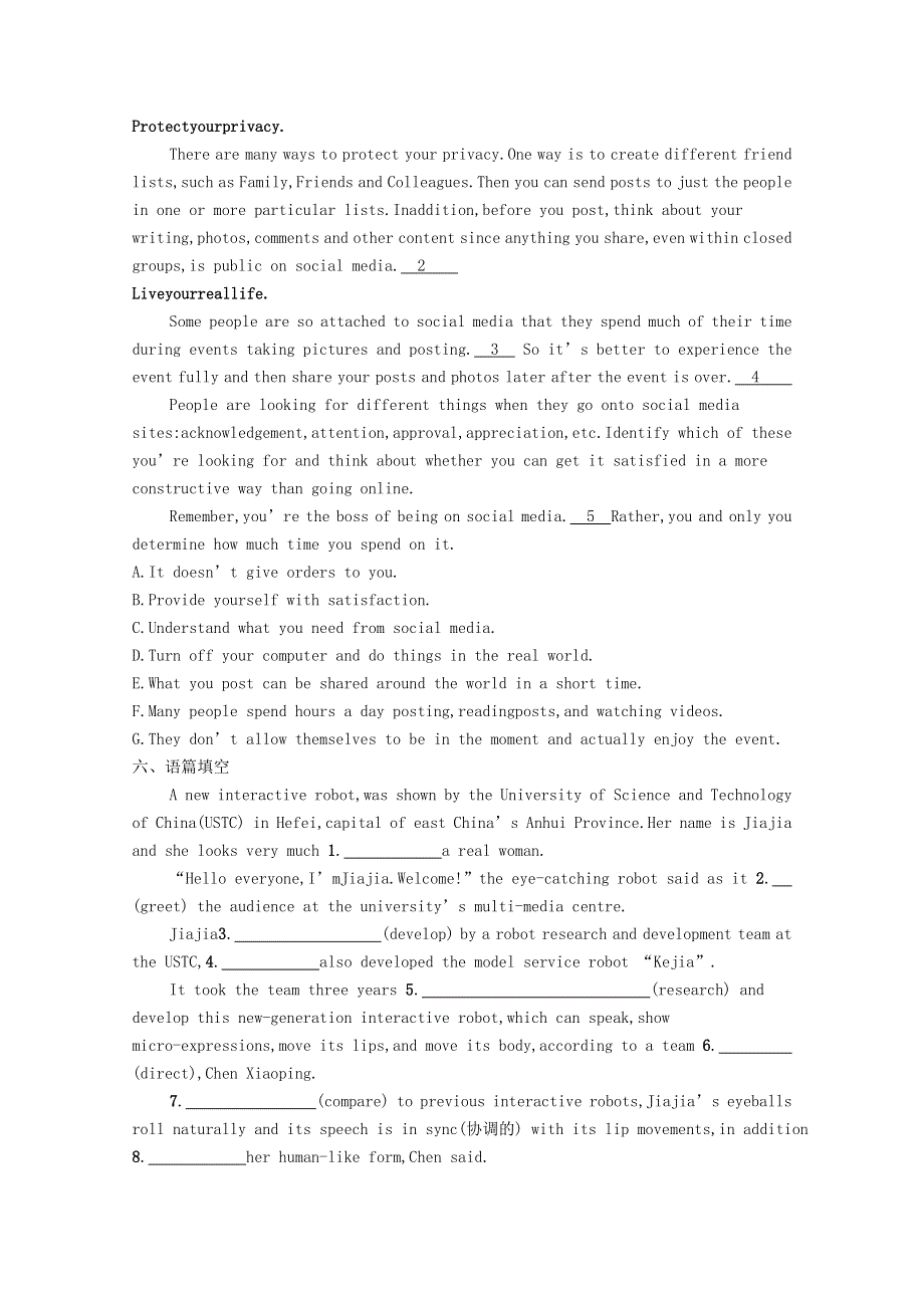 2020-2021学年新教材高中英语 Unit 4 Information Technology Section Ⅰ Topic Talk & Lesson 1 Avatars习题（含解析）北师大版必修第二册.docx_第3页