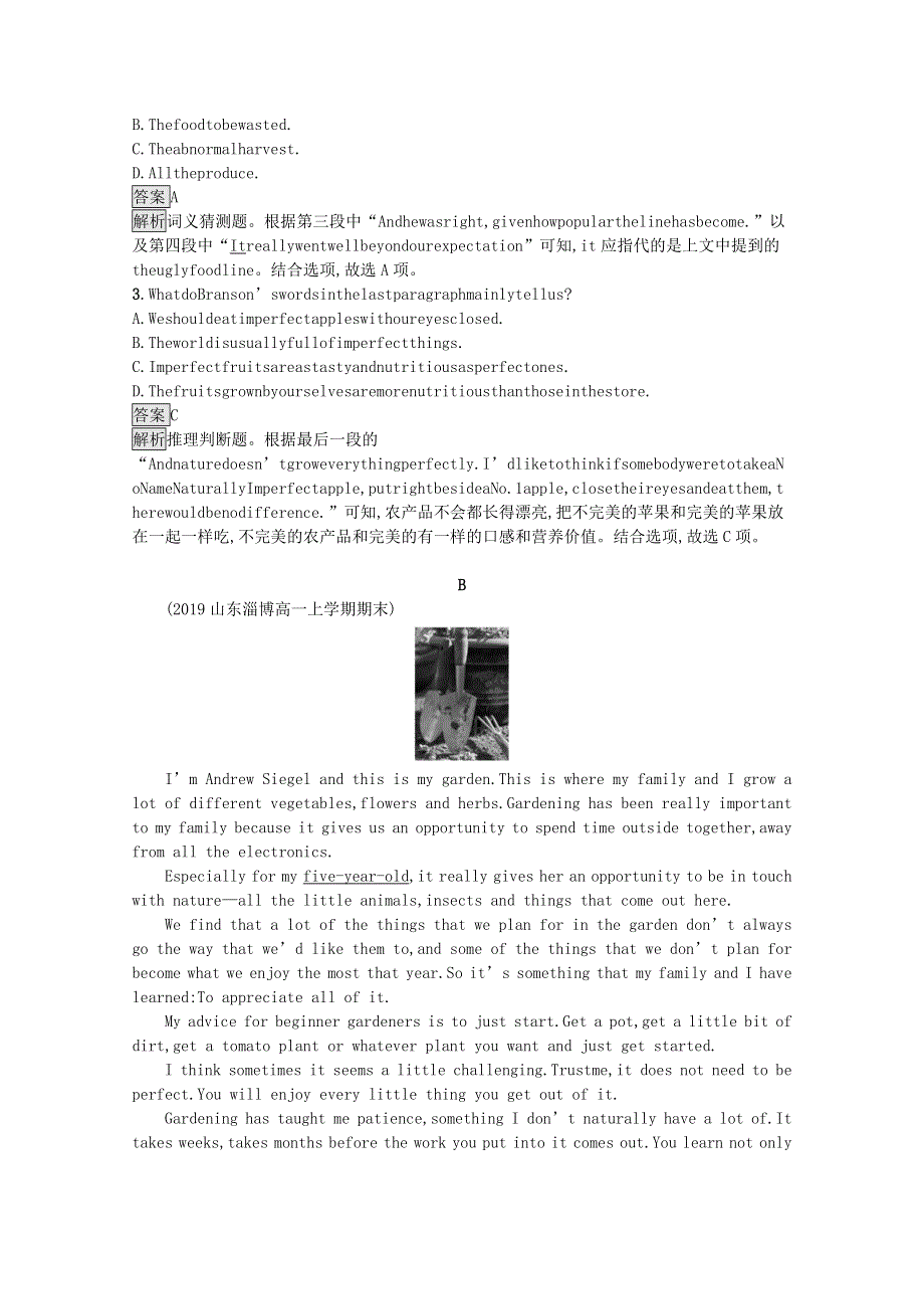 2020-2021学年新教材高中英语 UNIT 5 WORKING THE LAND Section Ⅱ Learning About Language习题（含解析）新人教版选择性必修第一册.docx_第3页