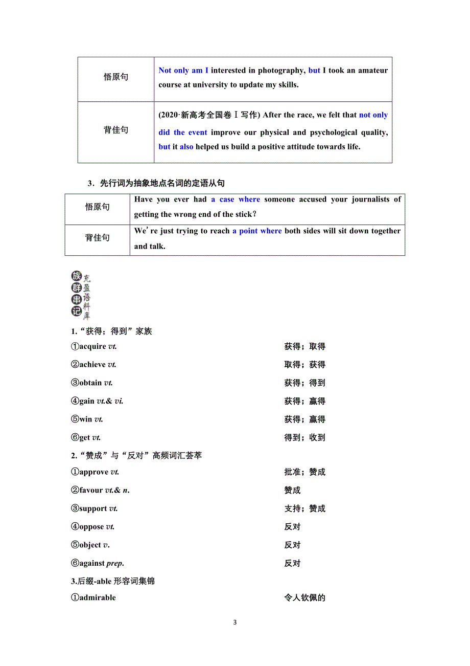 2022高考人教版英语一轮复习学案：必修⑤UNIT 4　MAKING THE NEWS WORD版含答案.doc_第3页