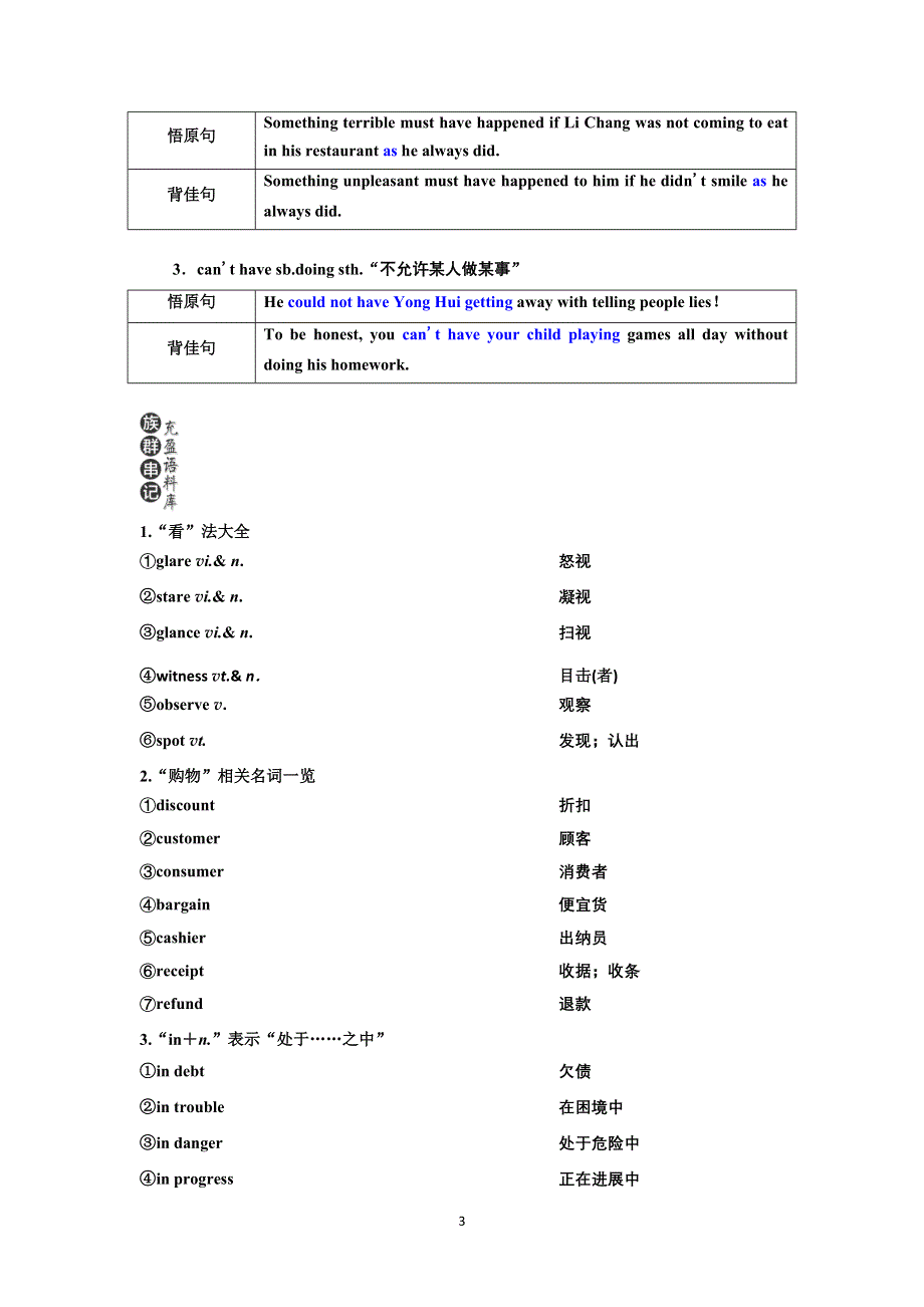 2022高考人教版英语一轮复习学案：必修③UNIT 2　HEALTHY EATING WORD版含答案.doc_第3页