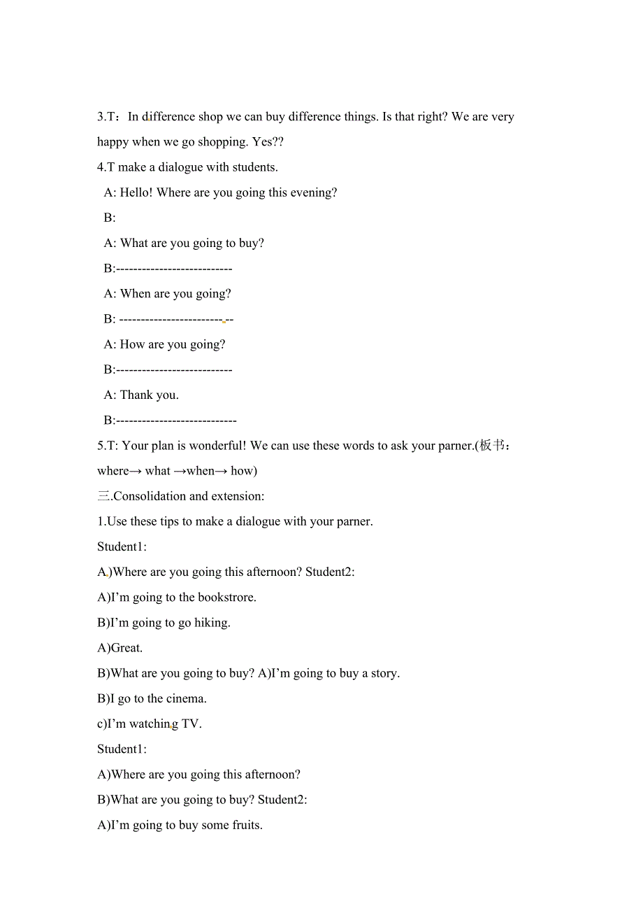 六年级上册英语复习教案Unit3_人教PEP.doc_第2页