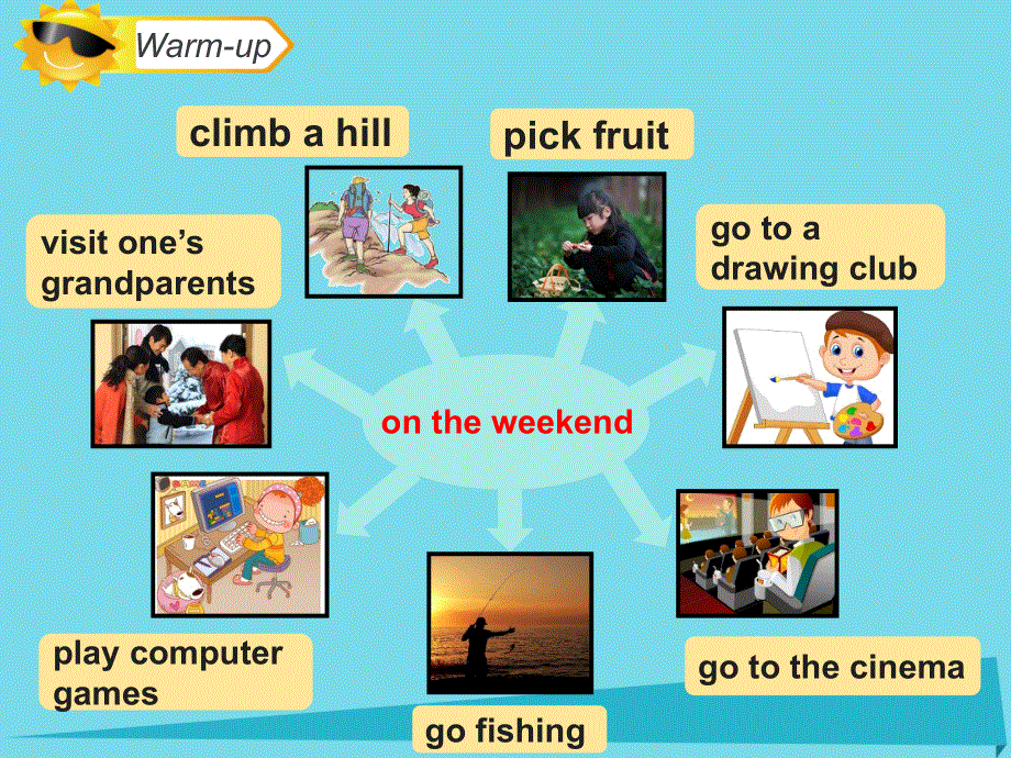 四年级上册英语课件-unit 2 on the weekend lesson 2人教新起点2018秋.ppt_第2页