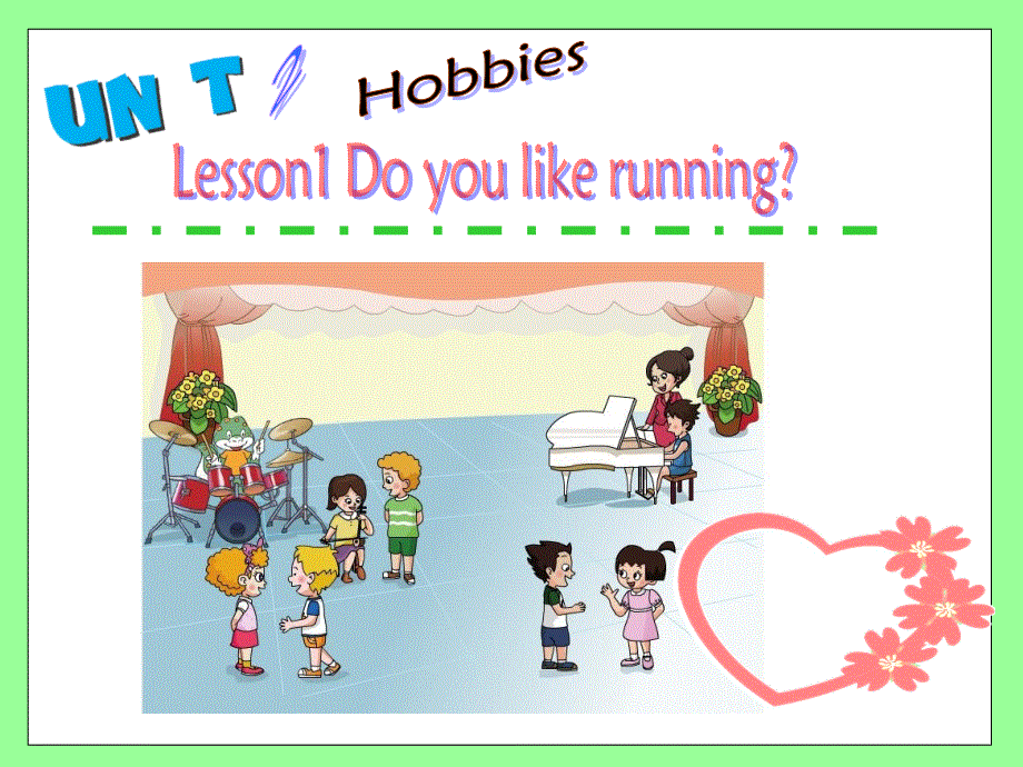 四年级上册英语课件-Unit 2 HobbiesLesson 1 Do you like running∣鲁科版（五四制）（三起） (共20张PPT).ppt_第1页