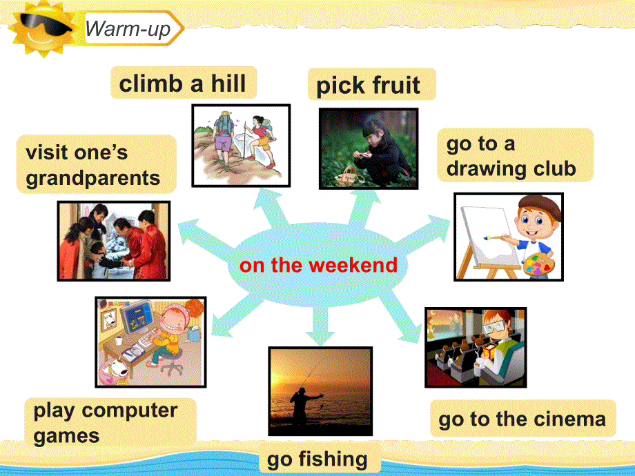 四年级上册英语课件-Unit 2 On the WeekendLesson 2_人教（新起点）（2014秋） (共12张PPT).ppt_第2页