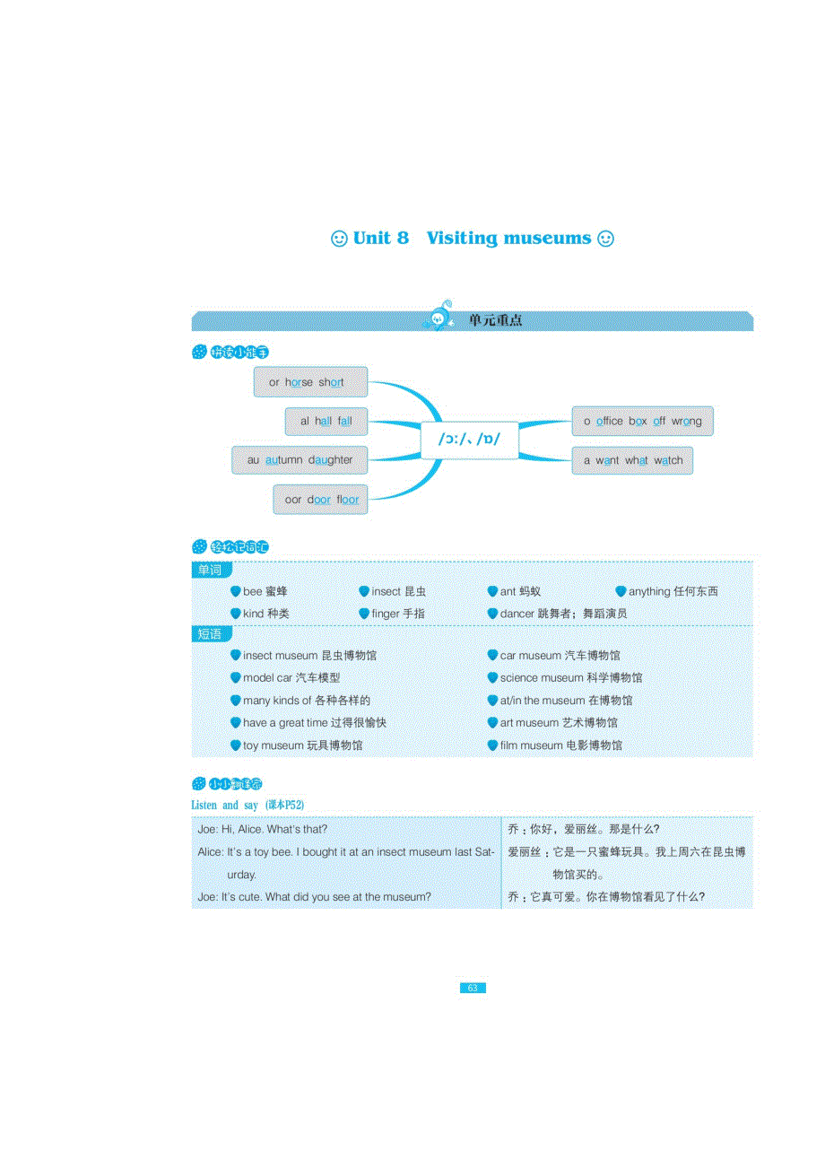 六年级上册英语试题-Unit 8 Visiting museums 一课一练（图片版无答案）沪教牛津版（深圳用）.doc_第1页