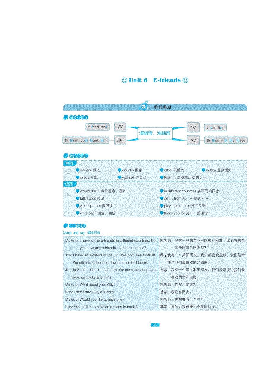 六年级上册英语试题-Unit 6 E-friends 一课一练（图片版无答案）沪教牛津版（深圳用）.doc_第1页