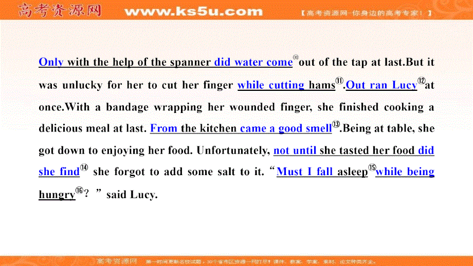 2022高考外研版英语一轮课件：第一板块 语法系列专项提能 重难语法课（10） 特殊句式（倒装、强调、省略、THERE BE句型） .ppt_第2页