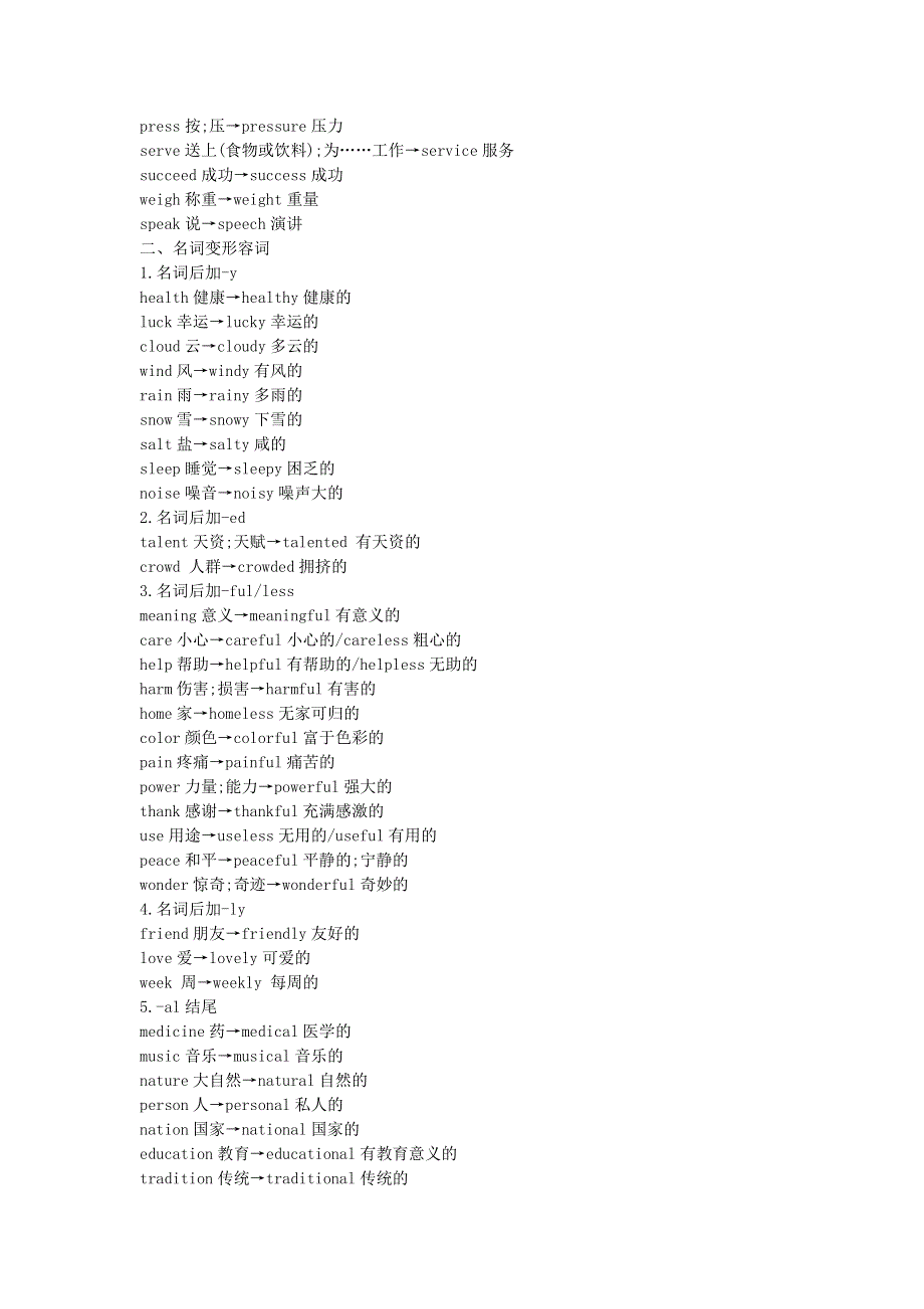 2020中考英语复习词形转换测试人教新目标版.doc_第2页