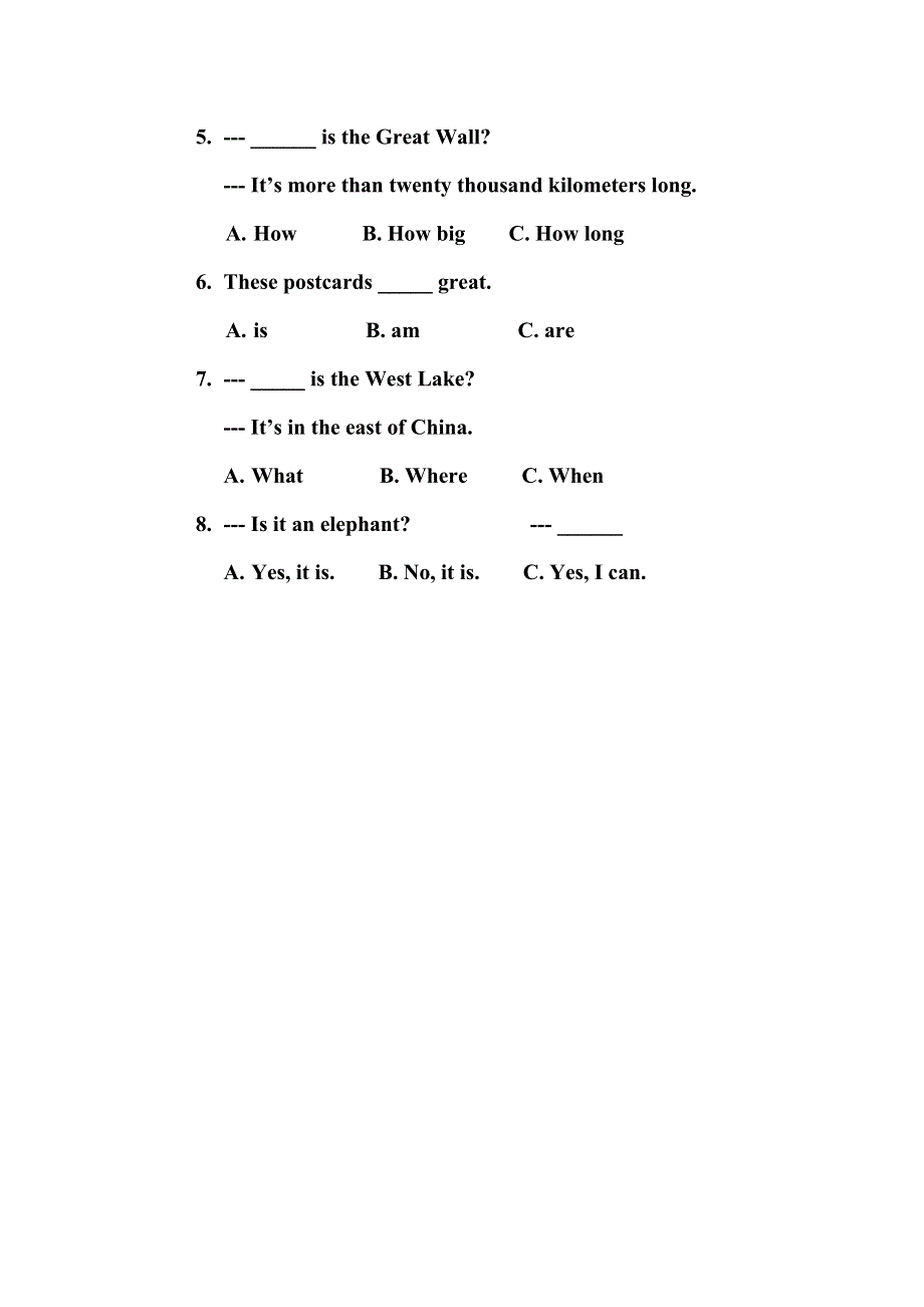 六年级上册英语试题第一模块测试卷外研无答案.doc_第2页