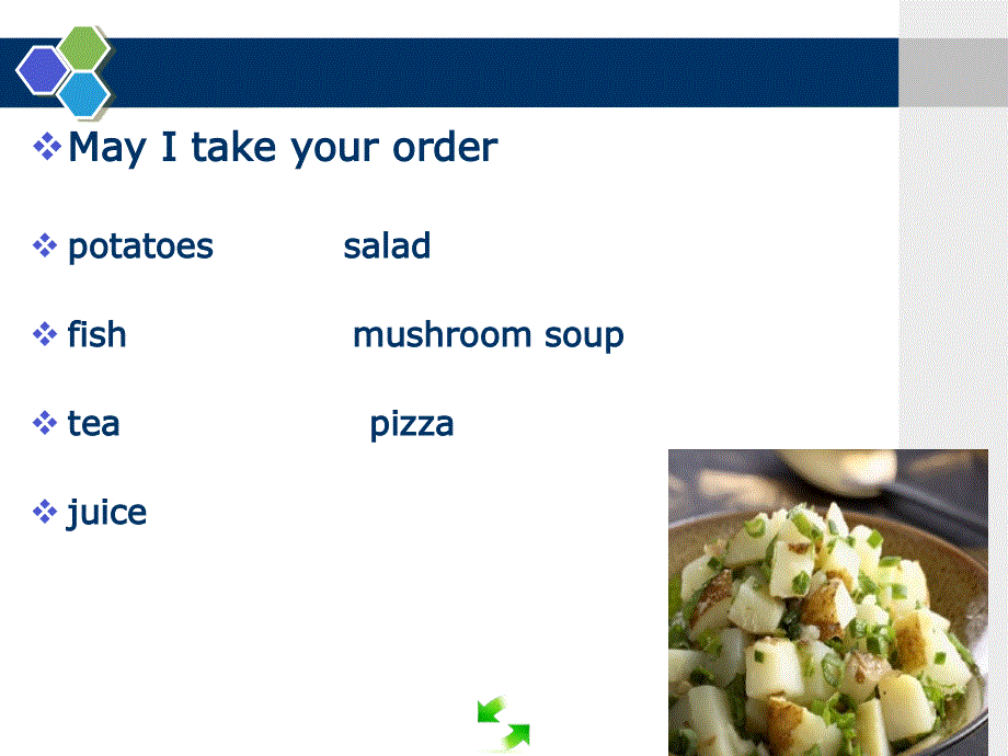 四年级上册英语课件－UNIT SIX MAY I TAKE YOUR ORDER Lesson 213｜北京课改版 (共17张PPT).ppt_第2页
