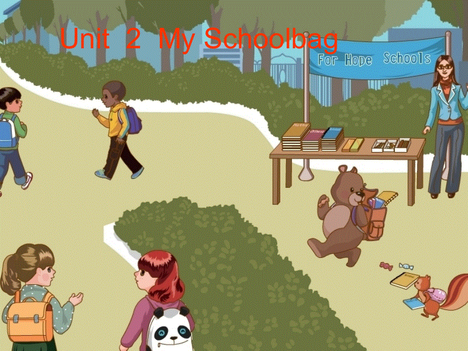 四年级上册英语课件－Unit2 My schoolbag ｜人教（PEP）（2018秋）(共35张PPT).ppt_第1页