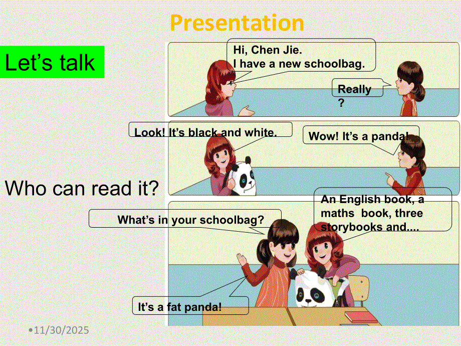 四年级上册英语课件－Unit2AMy schoolbag｜人教(PEP)(2014秋) (共20张PPT).ppt_第3页