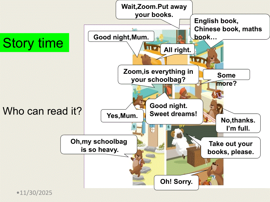 四年级上册英语课件－Unit2CMy schoolbag｜人教(PEP)(2014秋) (共11张PPT).ppt_第3页