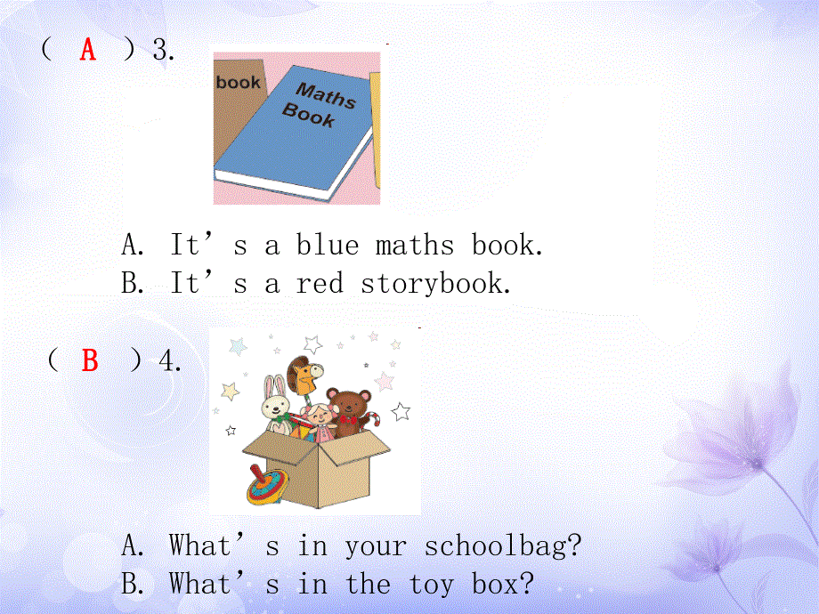 四年级上册英语课件－Unit2 Part B｜人教（PEP）（2018秋）（含答案） (共16张PPT).ppt_第3页