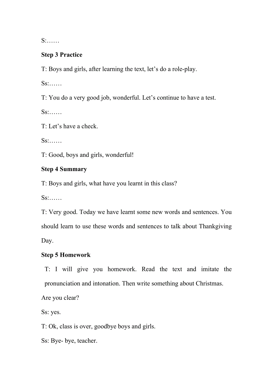 六年级上册英语教案Module 4 Unit1 Thanksgiving is my favourite festival 外研社.doc_第3页