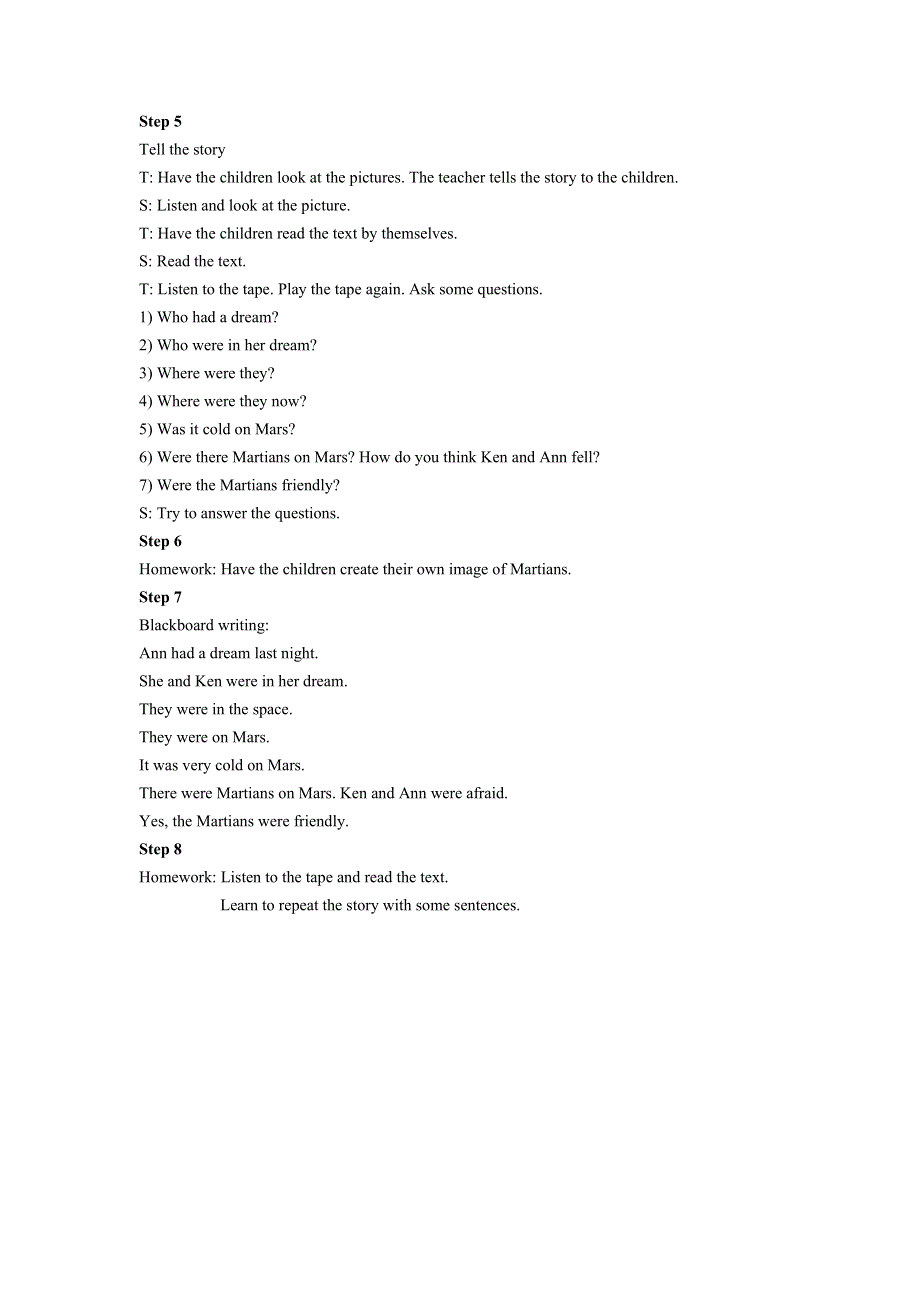 六年级上册英语教案Unit 1 Lesson 1 Enjoy the Story北师大版.doc_第2页