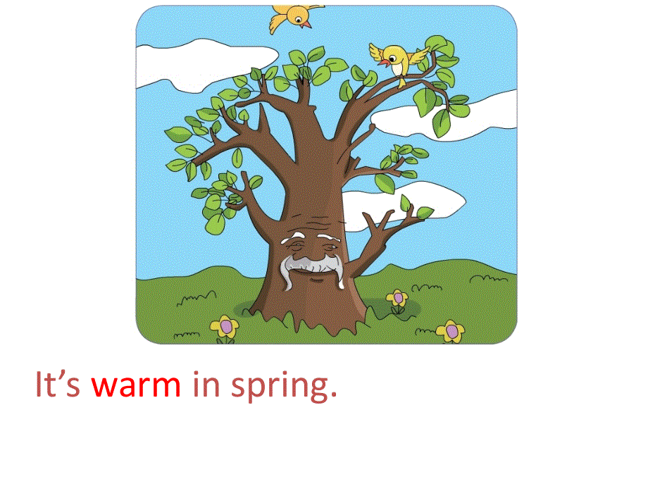 四年级上册英语课件-It’s warm in spring（3）_湘鲁版.ppt_第3页
