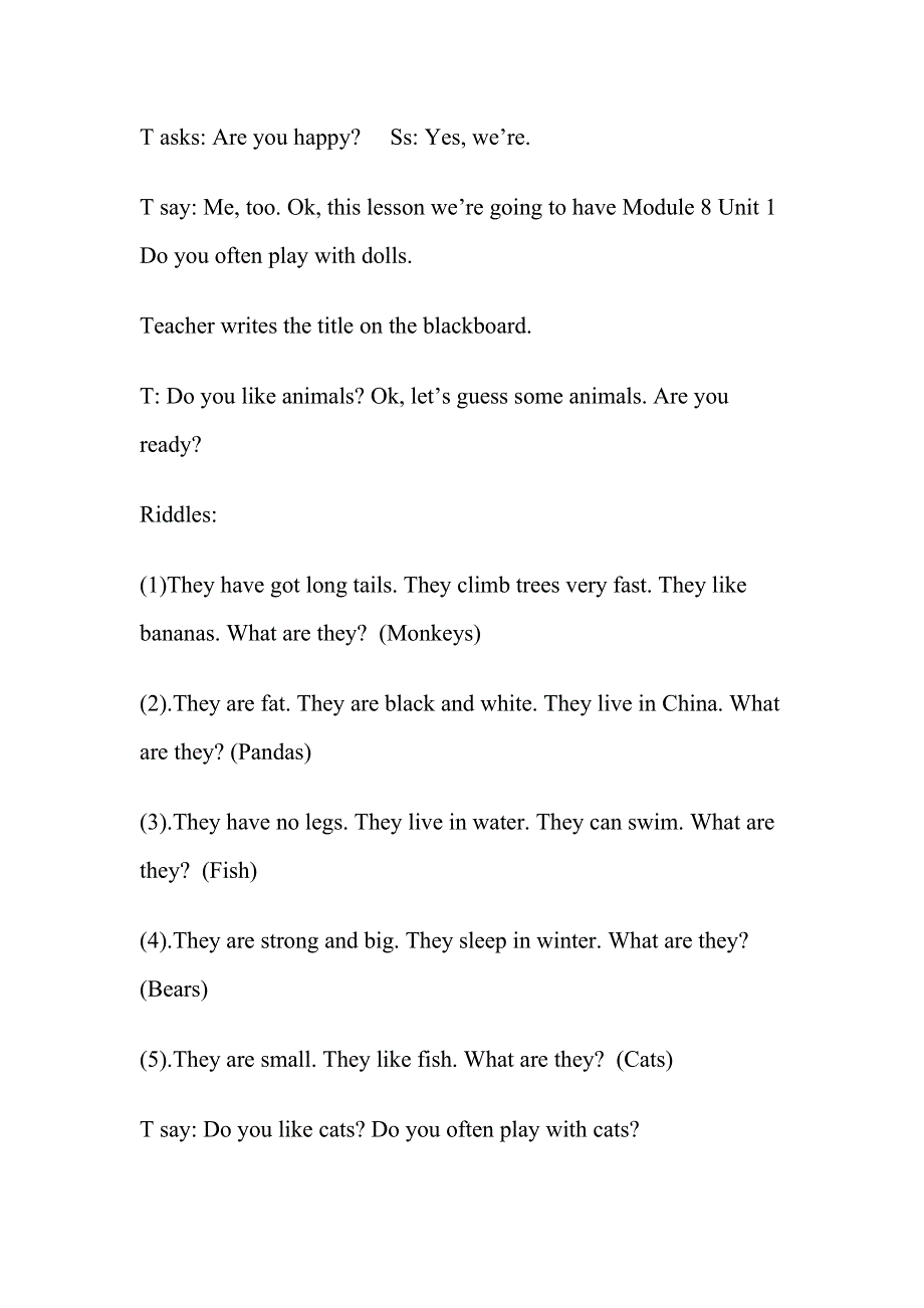 六年级上册英语教案Module 8Unit 1.doc_第3页