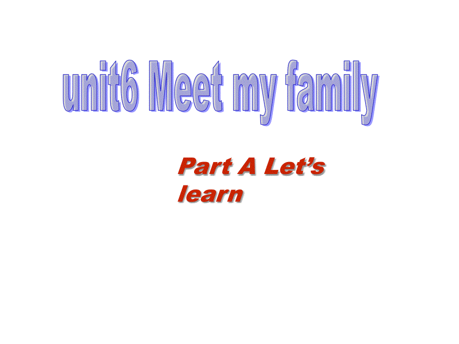 四年级上册英语课件－Unit6 Meet My Family! ｜人教（PEP）（2018秋） (共20张PPT).ppt_第1页