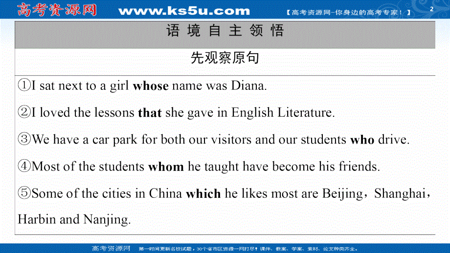 2020-2021学年英语译林版必修1课件：UNIT 1 SECTION Ⅲ　GRAMMAR .ppt_第2页