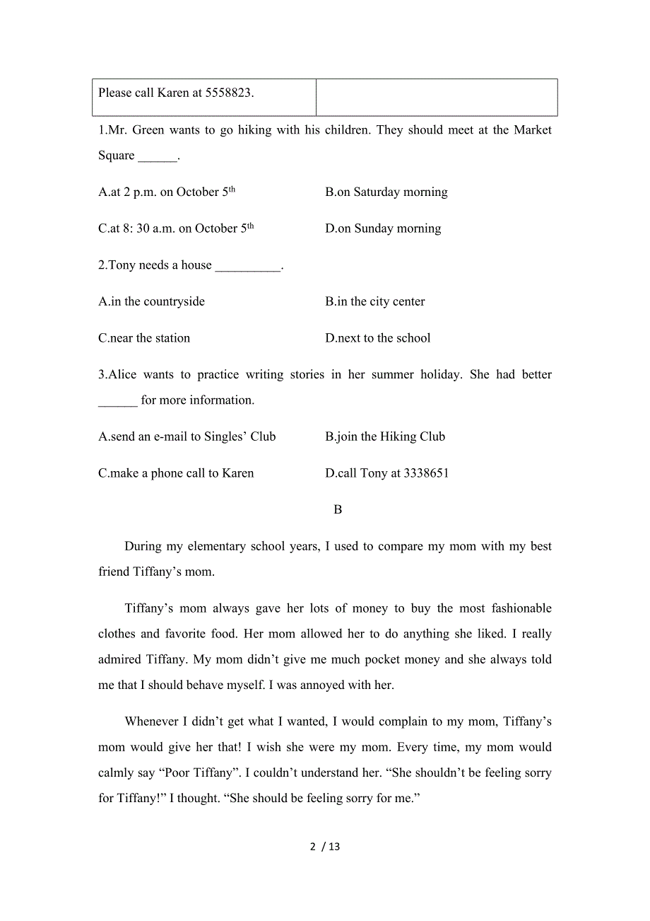 内蒙古2022年上学期阿荣旗第一中学高一英语月考试题.docx_第2页