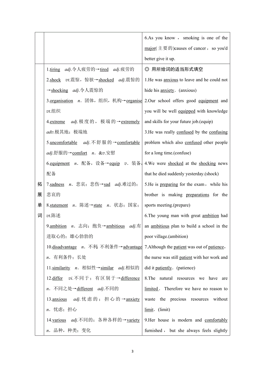 2022高考英语（北师大版）大一轮复习学案：必修3　UNIT 8　ADVENTURE WORD版含答案.doc_第3页